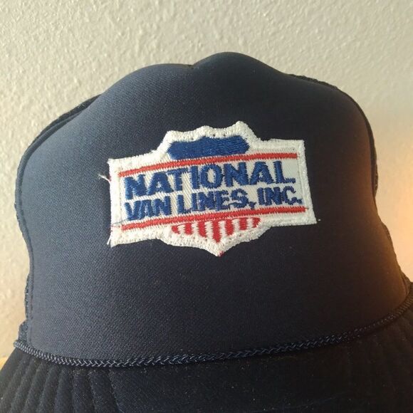 Deadstock Vintage National Van Lines Rope Snap Back Trucker Hat - Picture 2 of 8